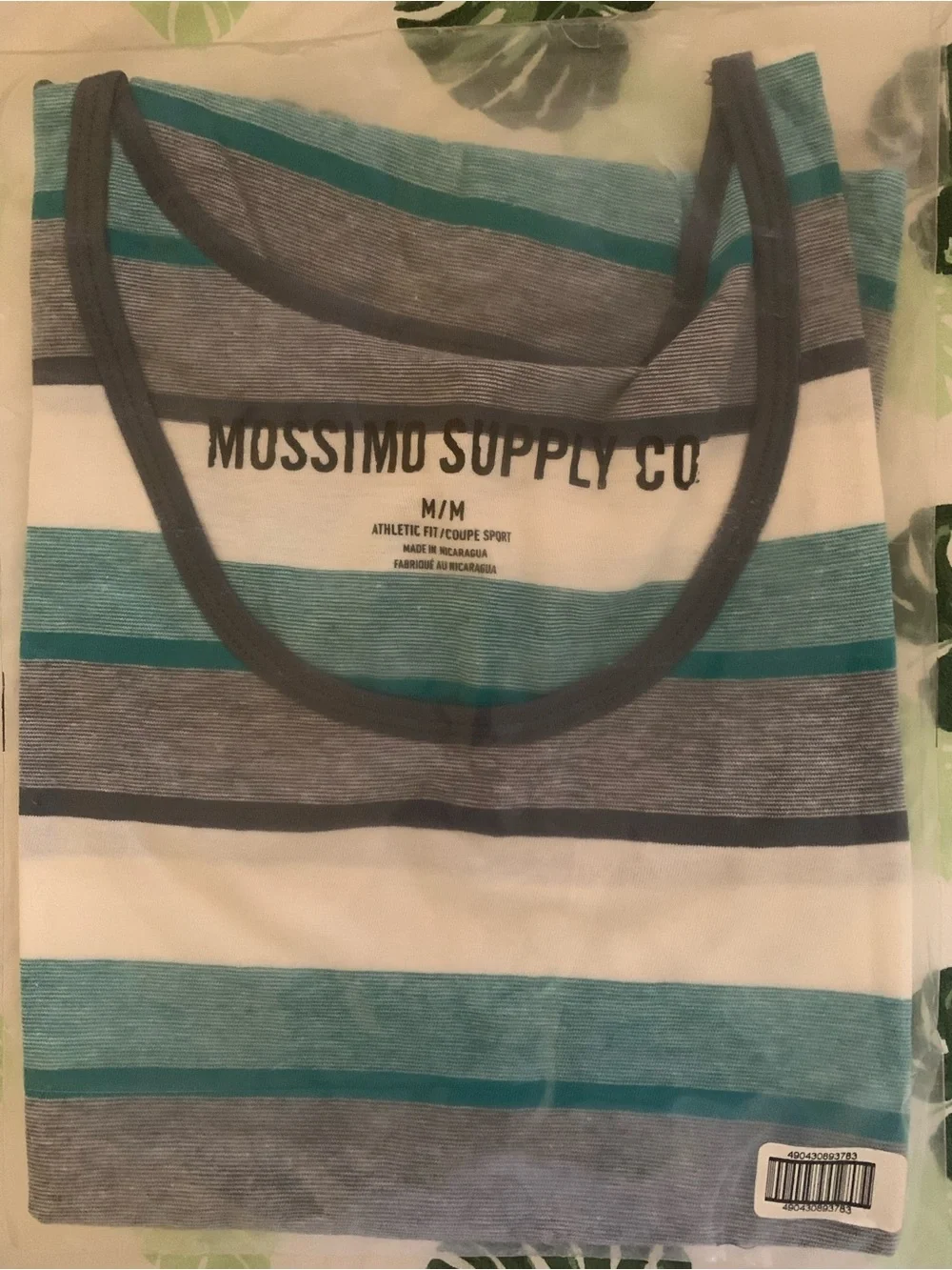 Mossimo Supply Co. Blue, Teal & Gray Striped Curtain Panel